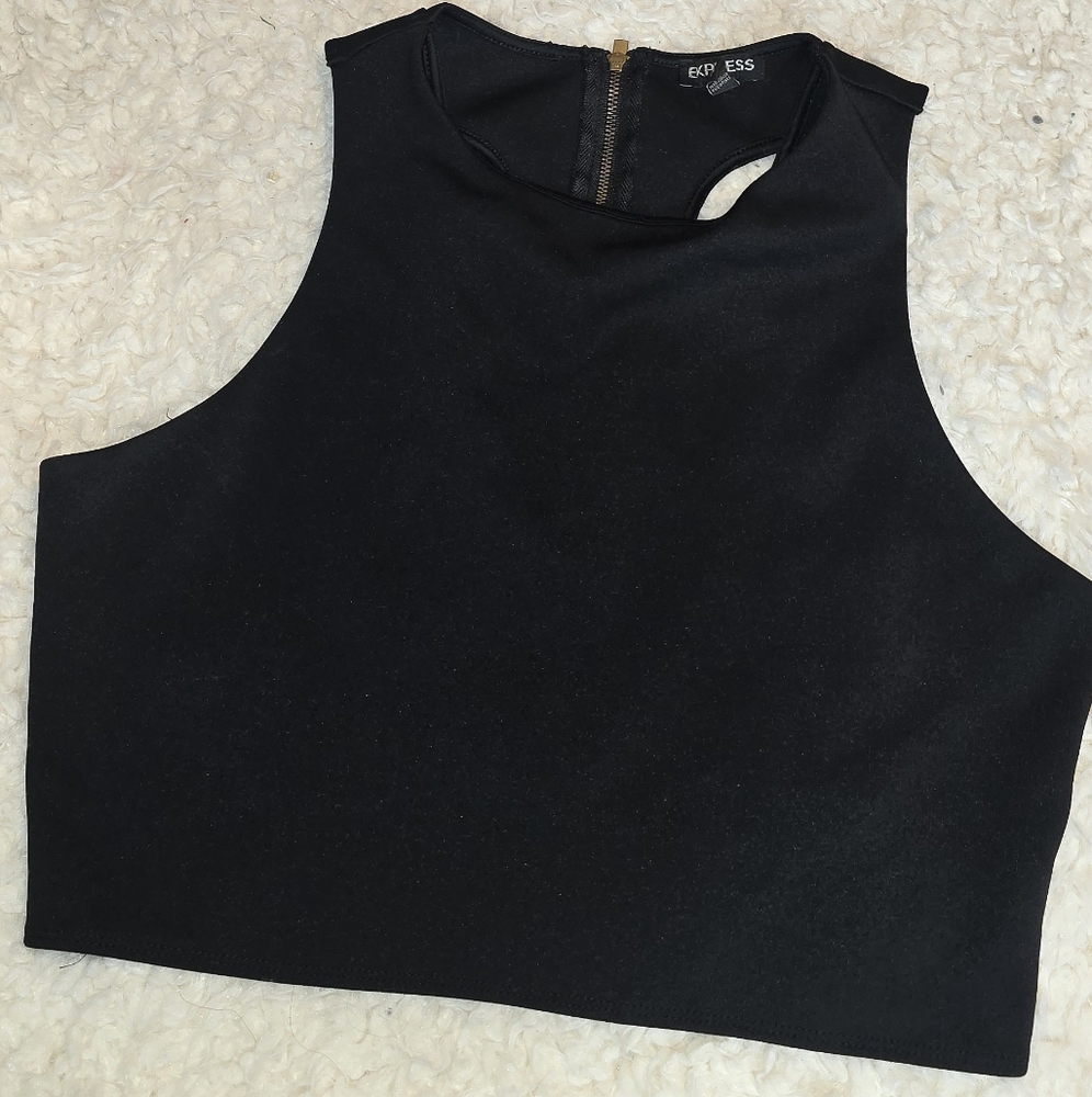 Express Black Cropped Tank Top